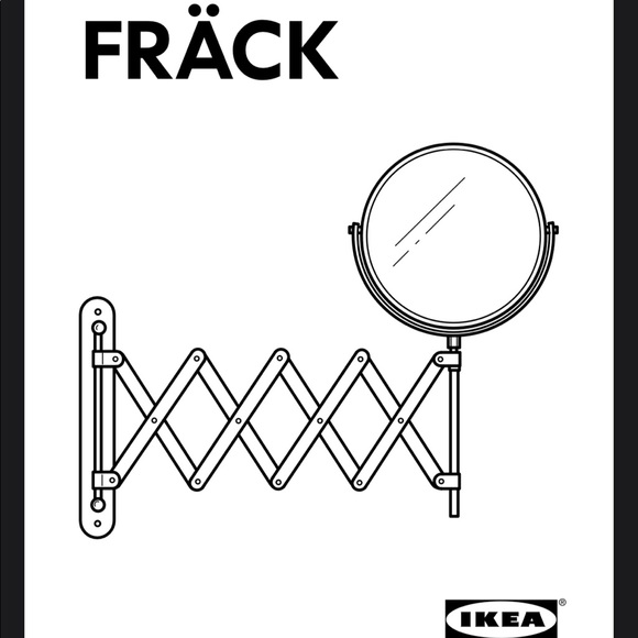 IKEA Stainless Steel Wall Mount Frack Mirror